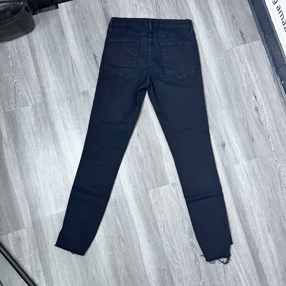 Frame Denim Le Skinny De Jeanne Unfinished Hem Sz 28 - Picture 4 of 14
